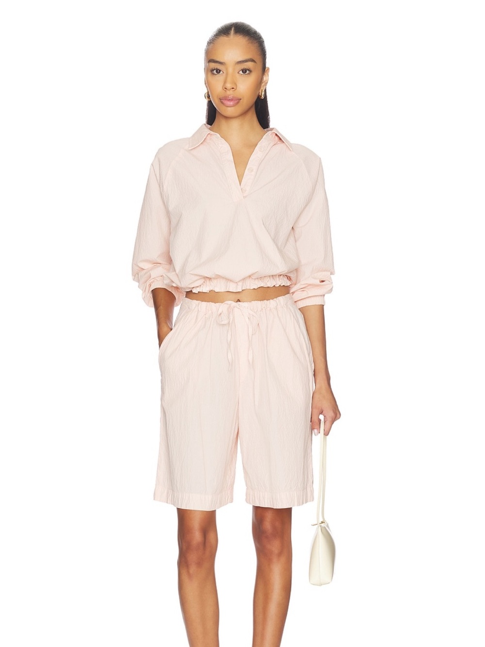 Sablyn Gemma cinched longer short in lunar pink